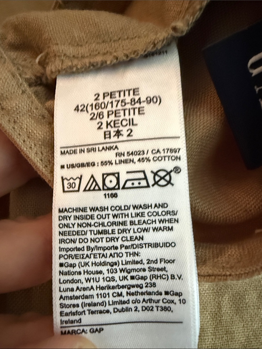GAP Button-Front High-Rise Linen/Cotton Blend Skort in Khaki - Picture 4 of 7